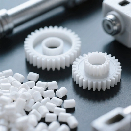 POM, a semi-crystalline plasti